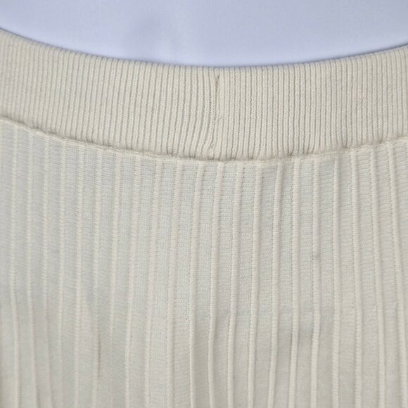 Olivaceous Size Large Cream Textured Skater Circle Skirt Elastic Waist NWT - Picture 2 of 11